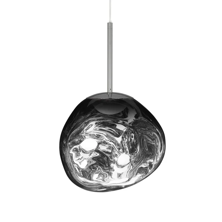 Melt pendant lamp LED - Chrome, mini 27x28 cm - Tom Dixon