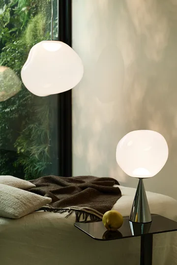 Melt pendant lamp LED - Opal-silver, medium 50x50 cm - Tom Dixon