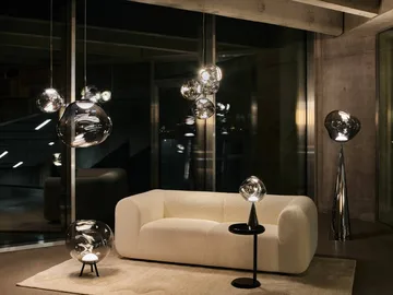 Melt pendant lamp mini LED - Nickel - Tom Dixon