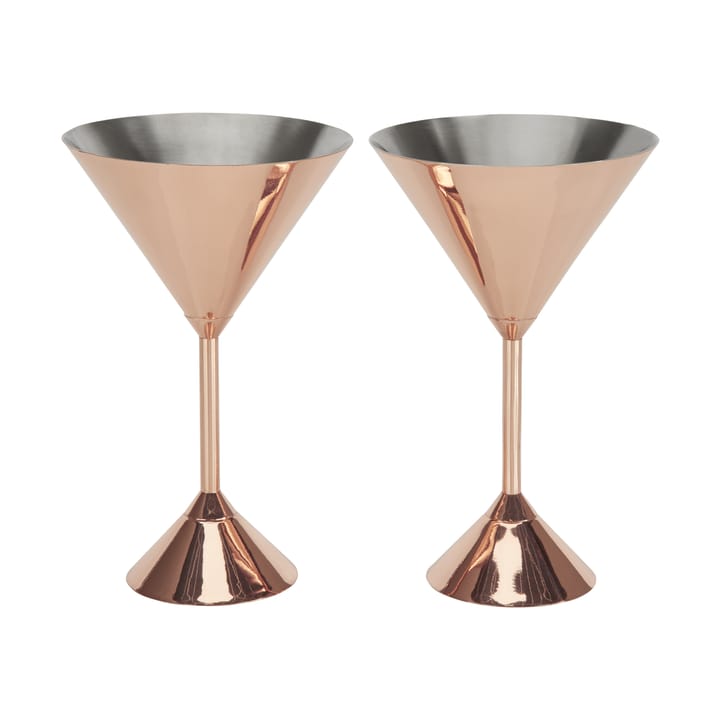 Plum martini glass 16 cl 2-pack - Copper - Tom Dixon