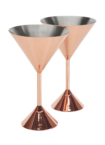 Plum martini glass 16 cl 2-pack - Copper - Tom Dixon