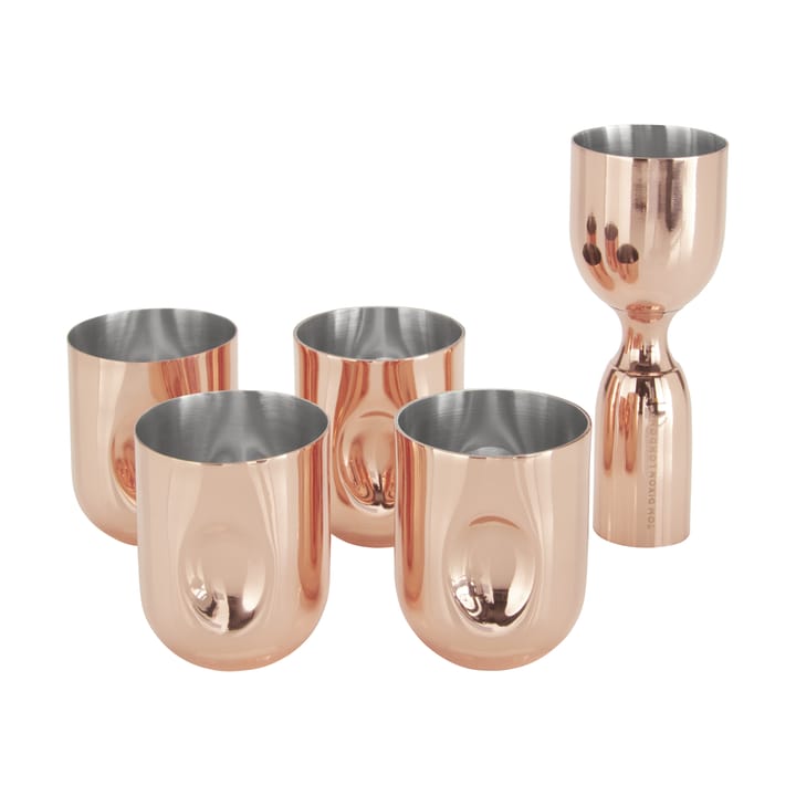 Plum shot glass gift set 5 pieces - Copper - Tom Dixon