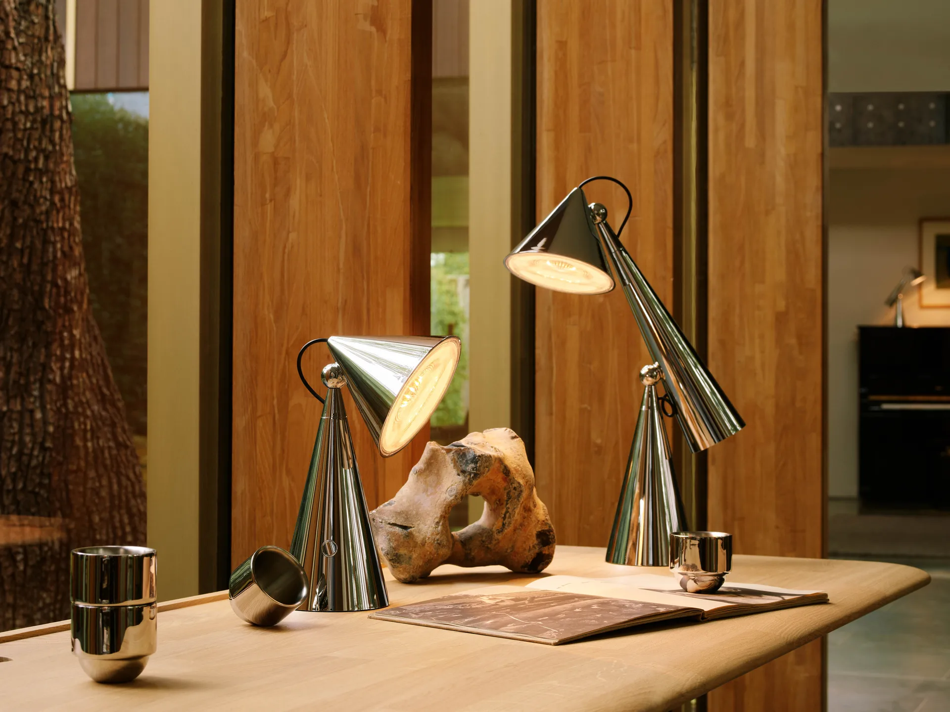 Pose Task LED table lamp, Silver Tom Dixon