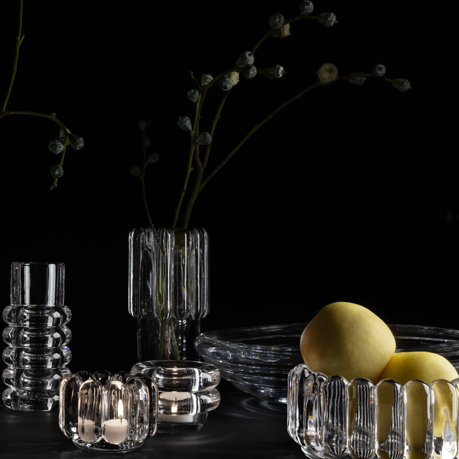 Press bowl small, clear Tom Dixon