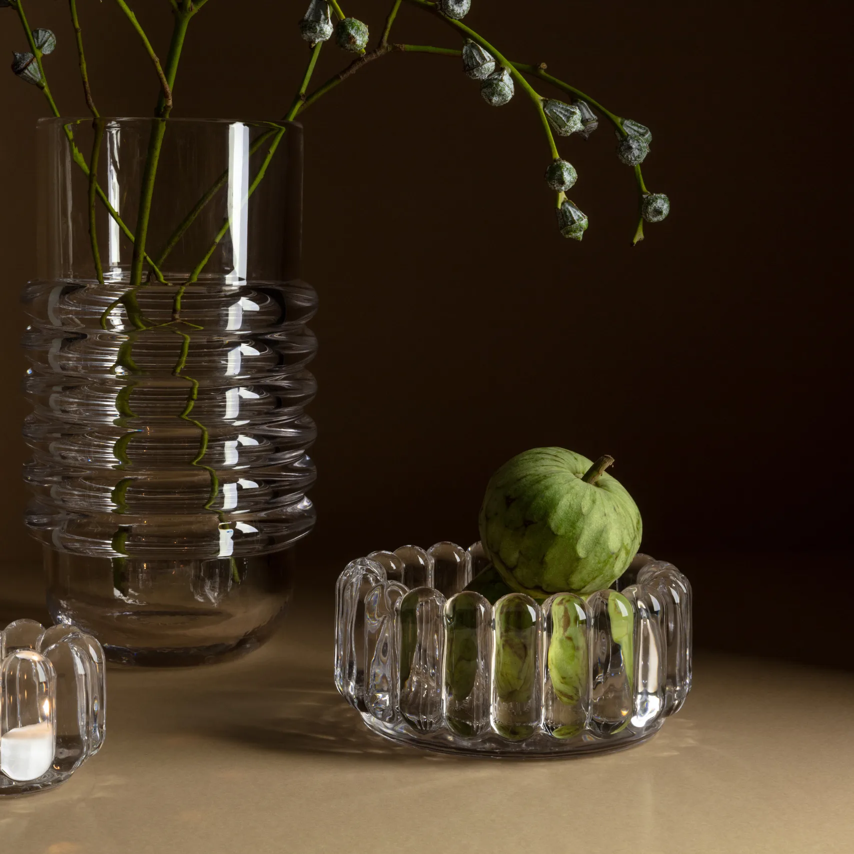 Press bowl small, clear Tom Dixon