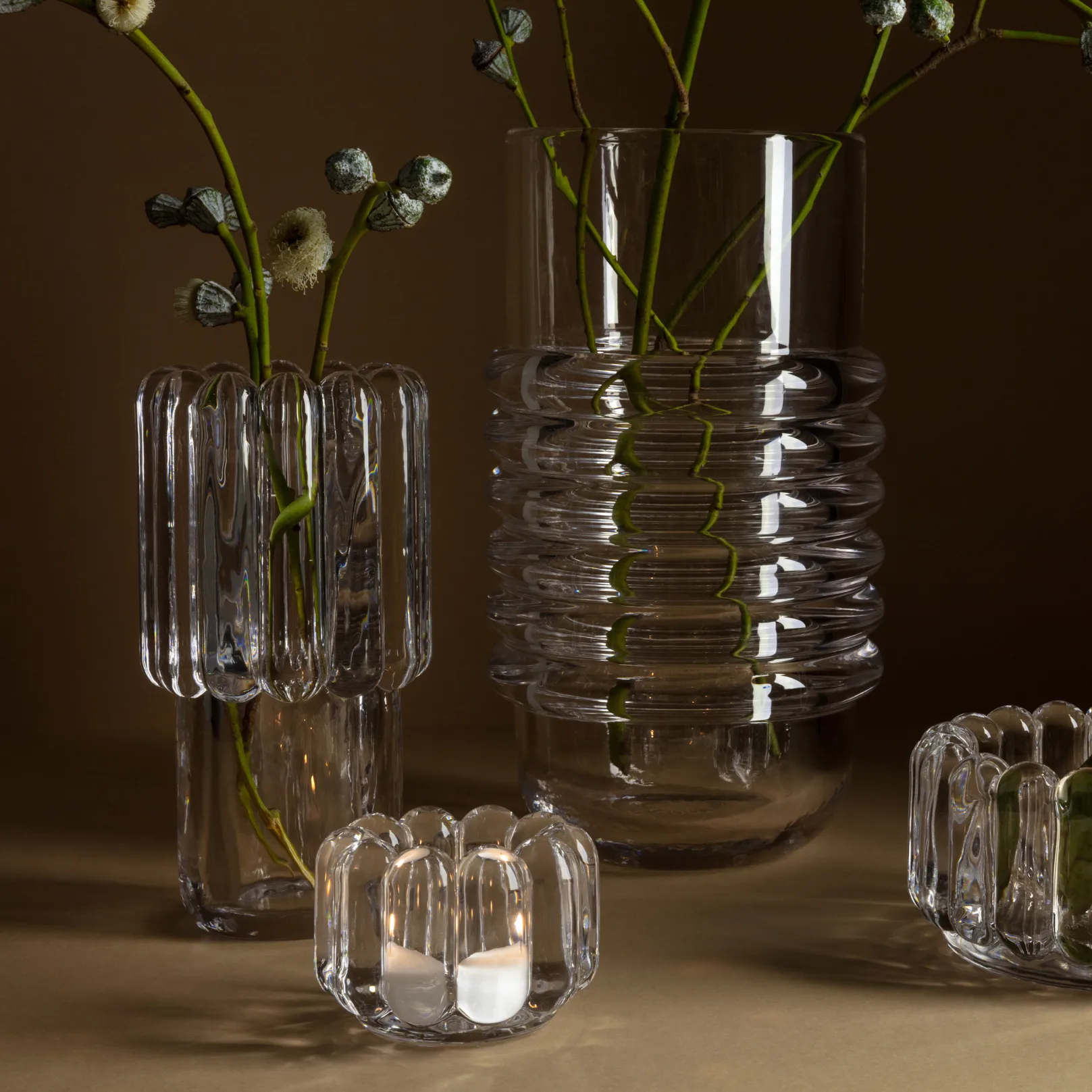 Press lantern vertical, clear Tom Dixon