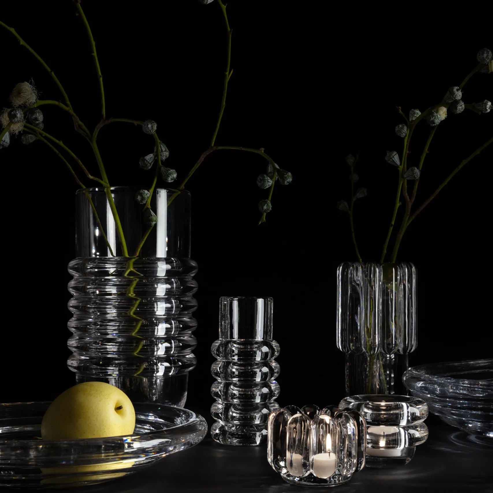 Press lantern vertical, clear Tom Dixon