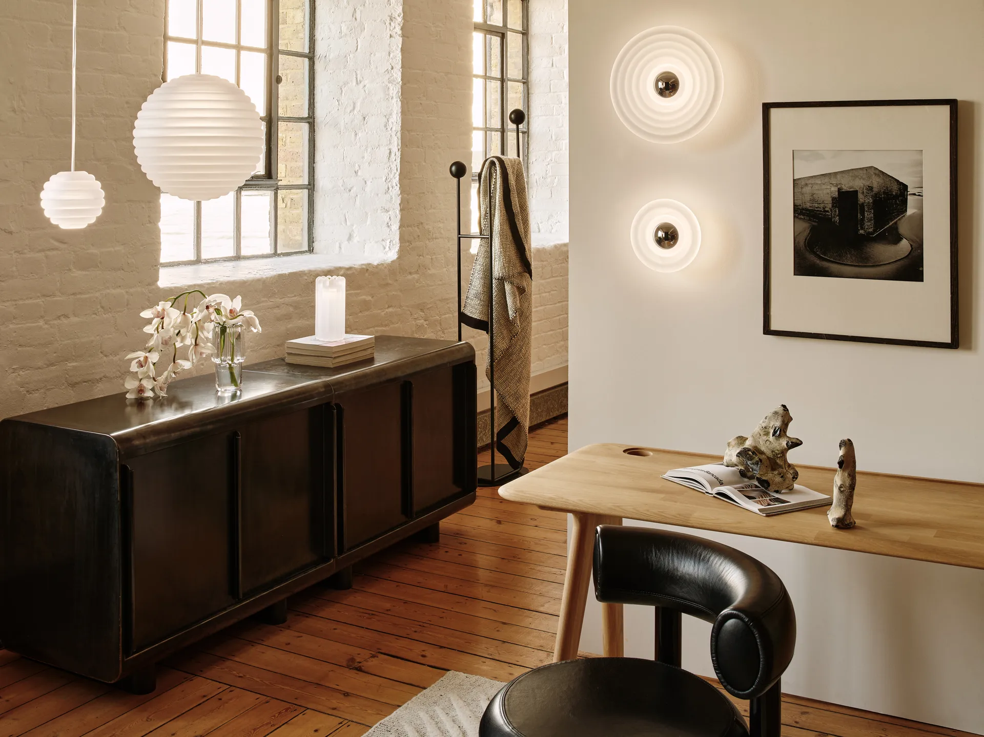 Press Surface wall lamp mini LED 21,5 cm, Frosted Tom Dixon