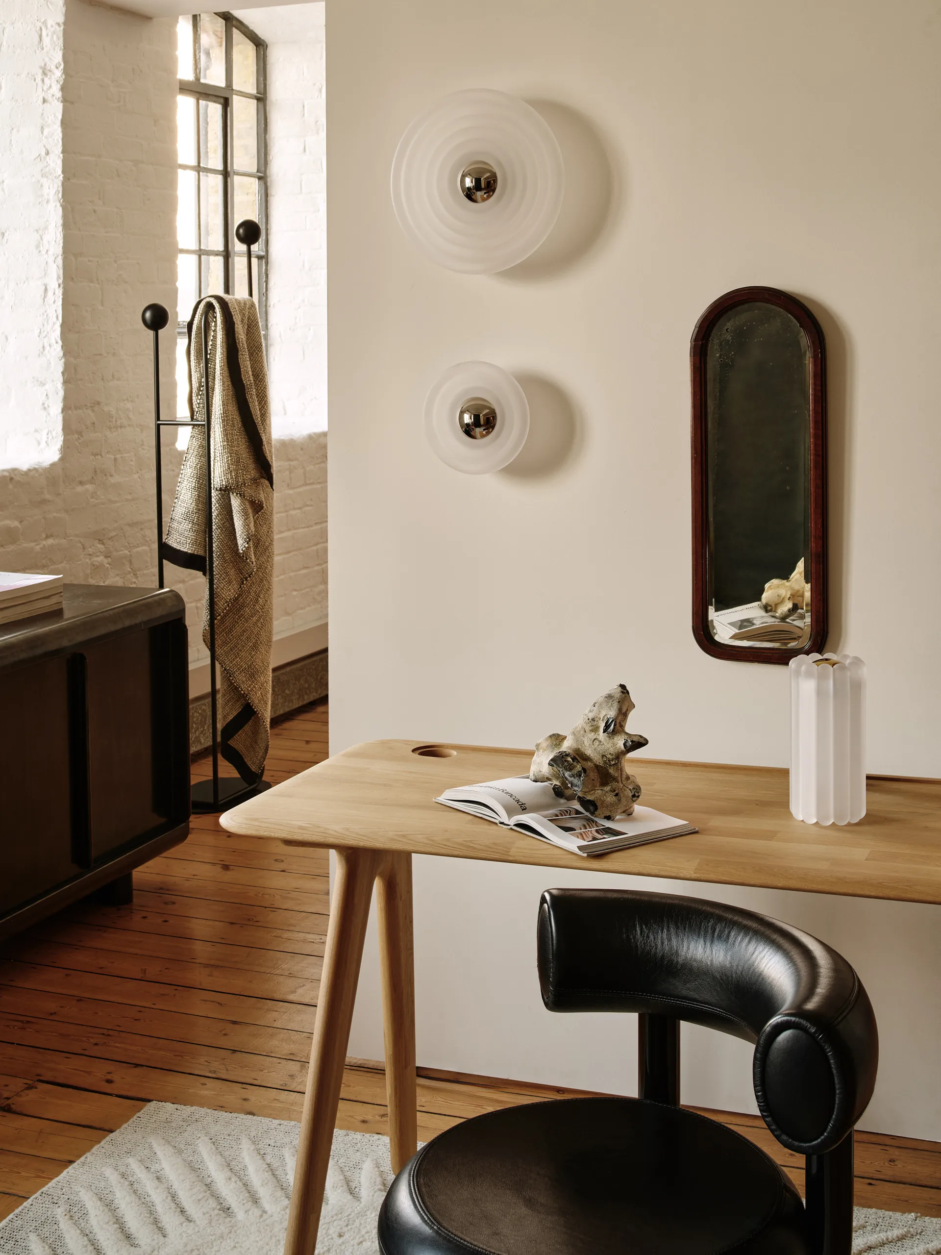 Press Surface wall lamp mini LED 21,5 cm, Frosted Tom Dixon