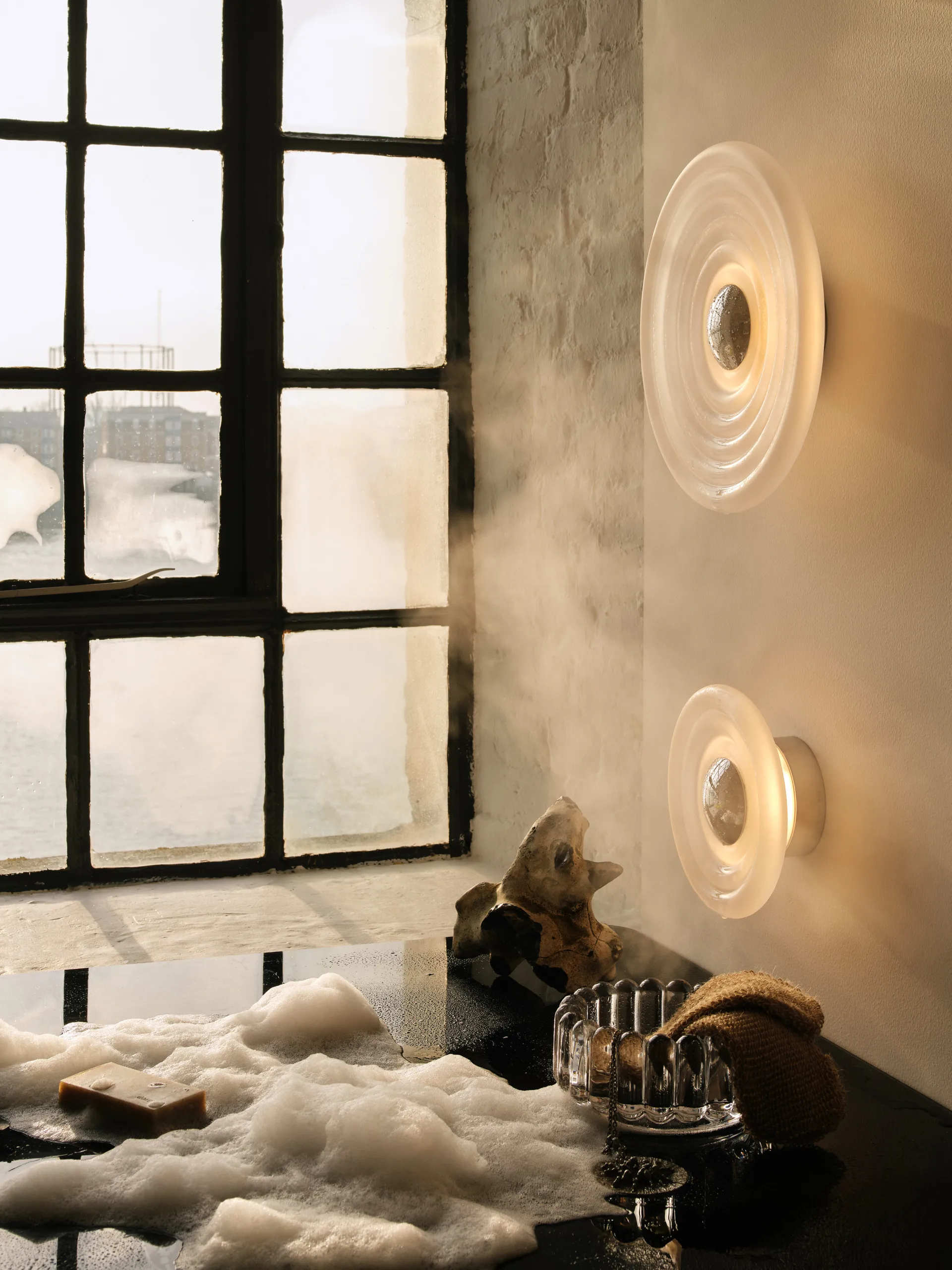 Press Surface wall lamp mini LED 21,5 cm, Frosted Tom Dixon
