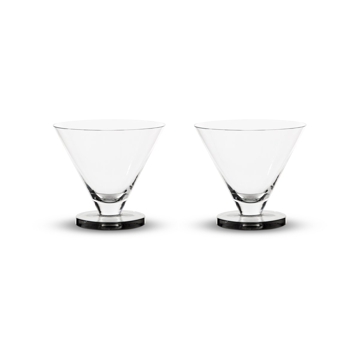 Tom Dixon Puck cocktail glass 26 cl 2-pack Clear | Scandinavian Design | Cocktail & Martini glasses | Transparent
