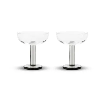 Puck coupe glass 17.5 cl 2-pack - Clear - Tom Dixon