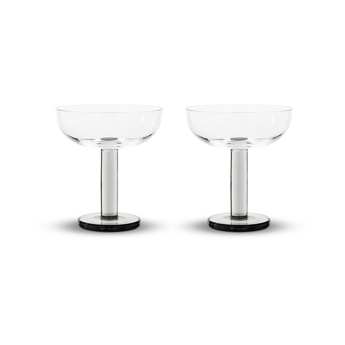 Tom Dixon Puck coupe glass 17.5 cl 2-pack Clear | Scandinavian Design | Cocktail & Martini glasses | Transparent