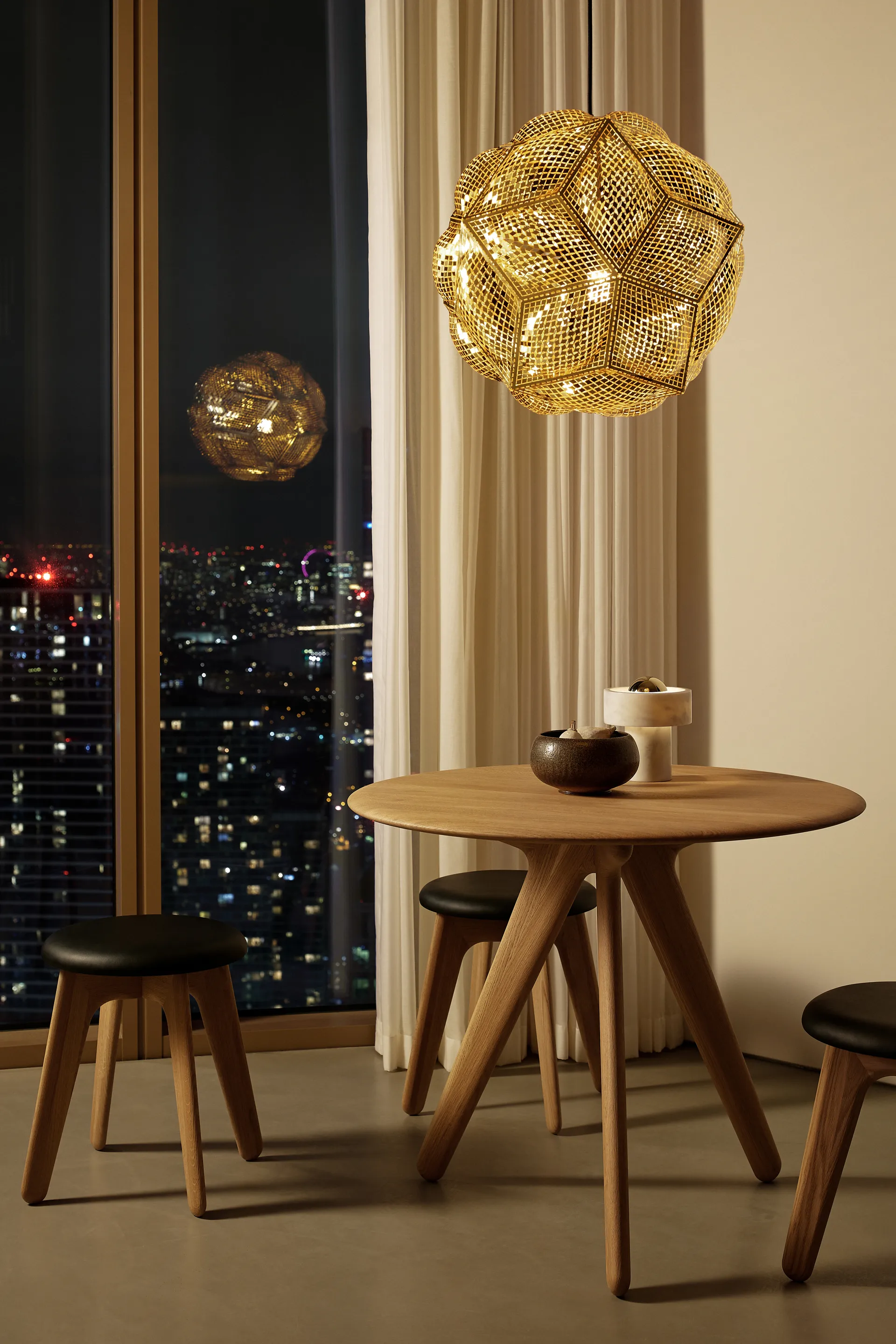 Puff Pendant ceiling lamp Ø45 cm, Brass Tom Dixon