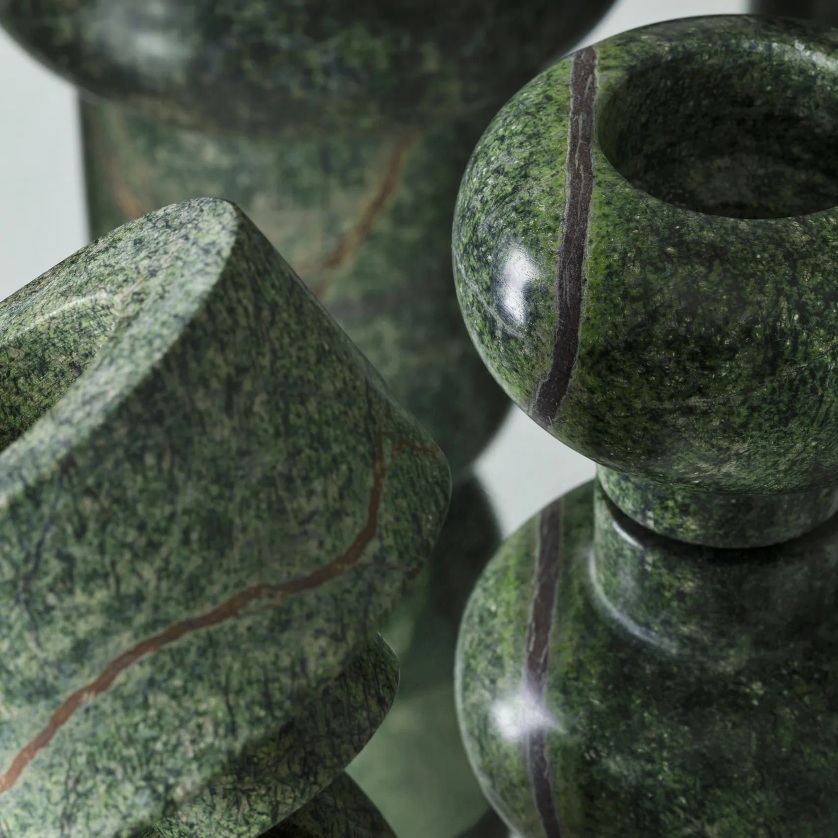 Rock candle sticks large, Green Tom Dixon