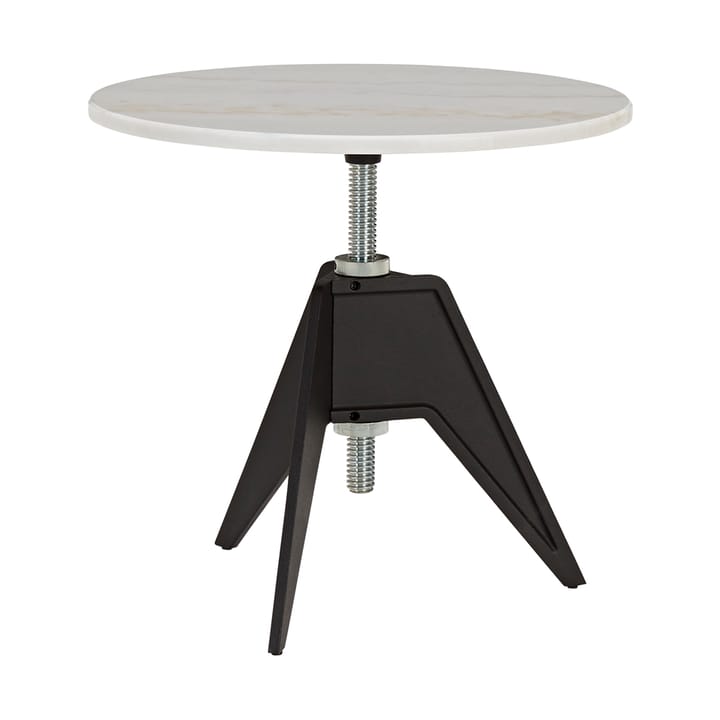 Screw side table Ø60 cm - White marble-cast iron - Tom Dixon