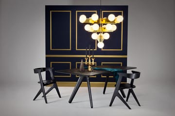 Slab dining table 96x200 cm - Black oak - Tom Dixon