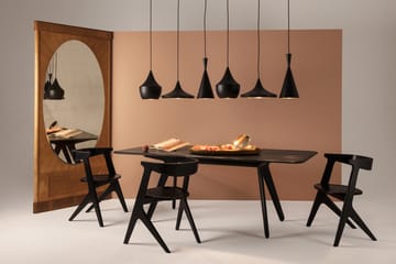 Slab dining table 96x200 cm - Black oak - Tom Dixon