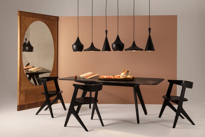 Slab dining table 96x200 cm, Black oak Tom Dixon