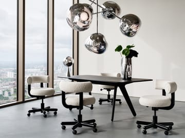 Slab Individual desk 60x120 cm - Black oak - Tom Dixon