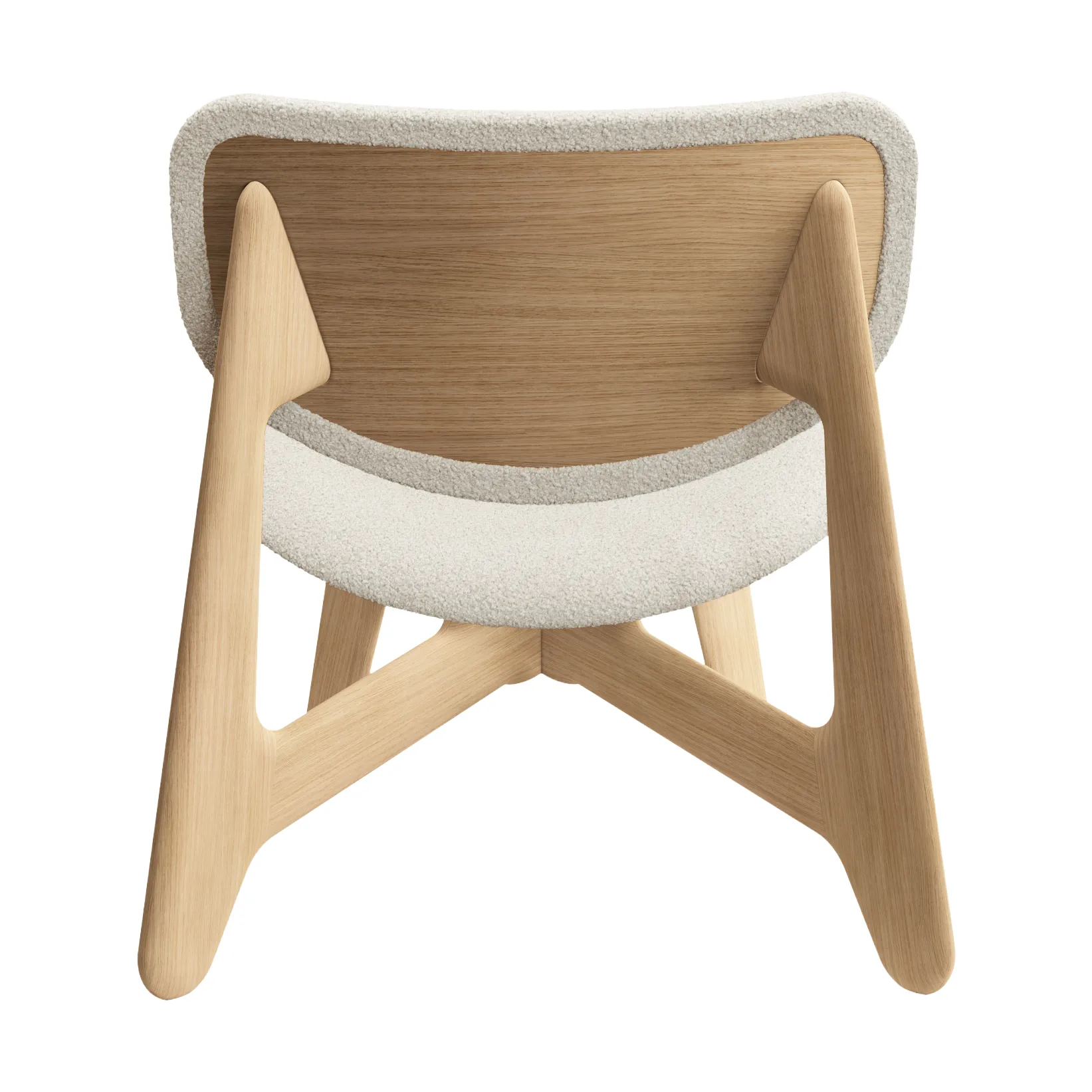 Slab lounge chair upholstered seat, Natural brushed oak-Elle 0200 CMHR Natural Tom Dixon