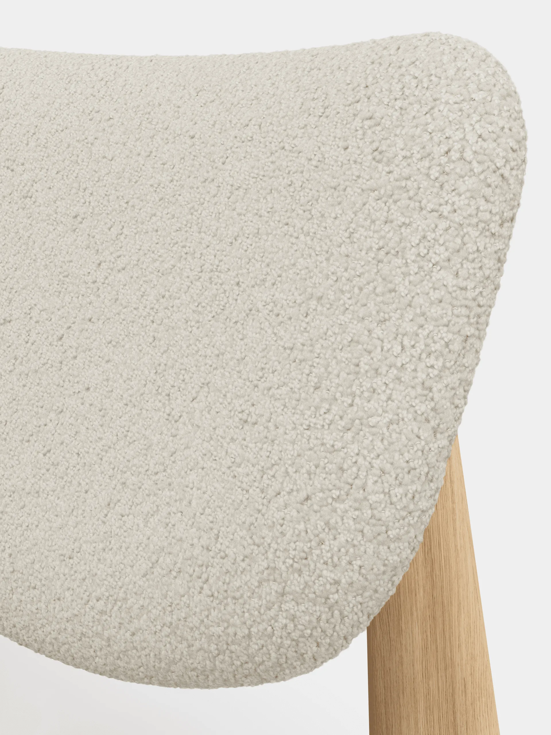 Slab lounge chair upholstered seat, Natural brushed oak-Elle 0200 CMHR Natural Tom Dixon