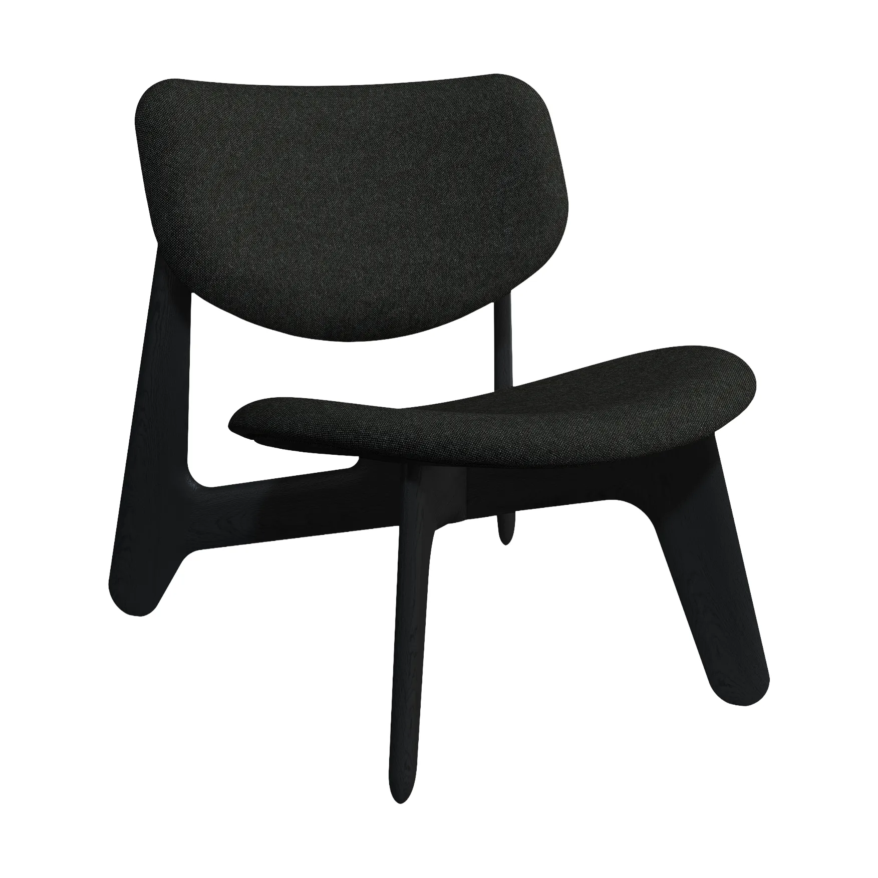 Slab lounge chair upholstered seat, Natural brushed oak-Hallingdal 0180 CMHR Tom Dixon