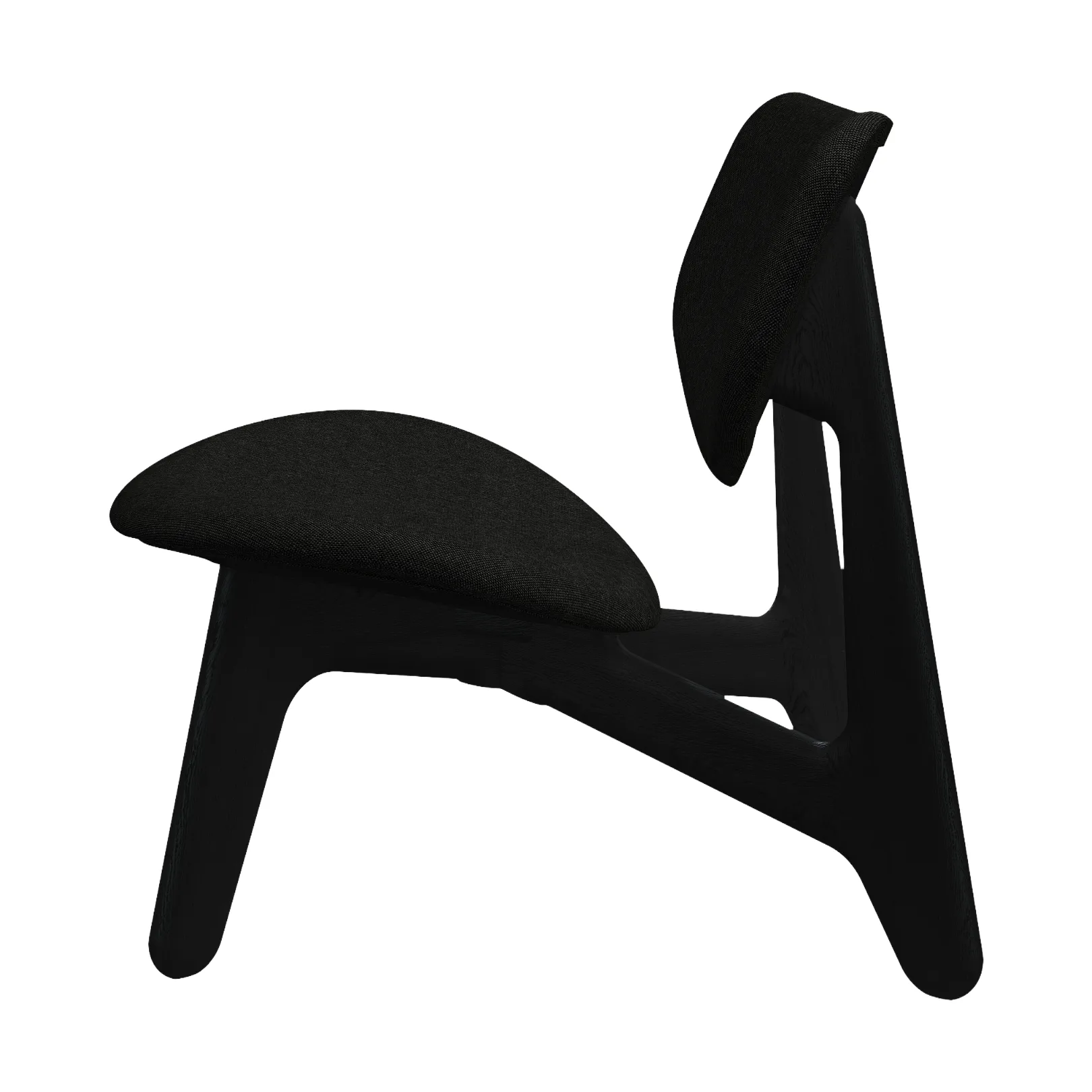 Slab lounge chair upholstered seat, Natural brushed oak-Hallingdal 0180 CMHR Tom Dixon