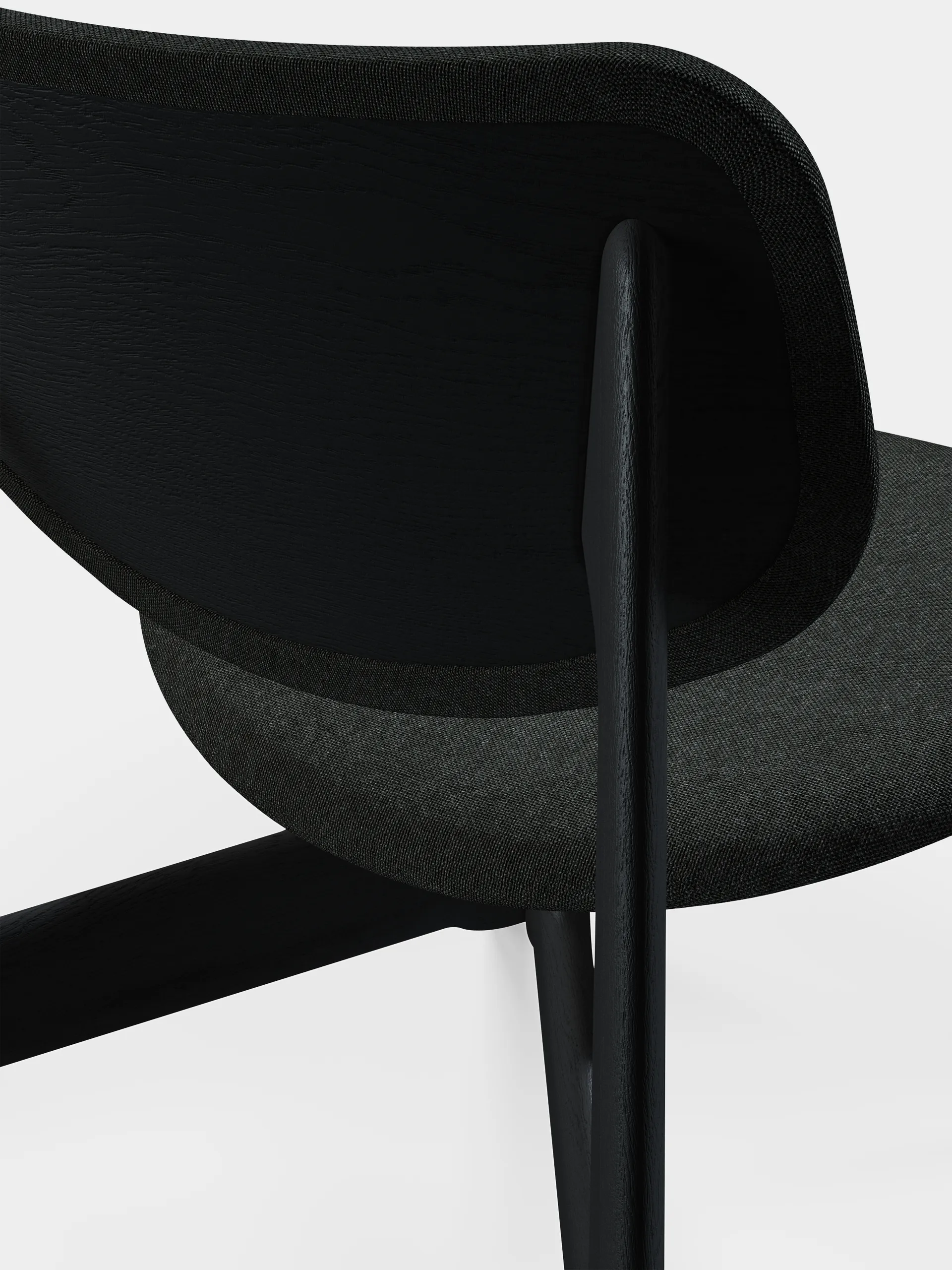 Slab lounge chair upholstered seat, Natural brushed oak-Hallingdal 0180 CMHR Tom Dixon