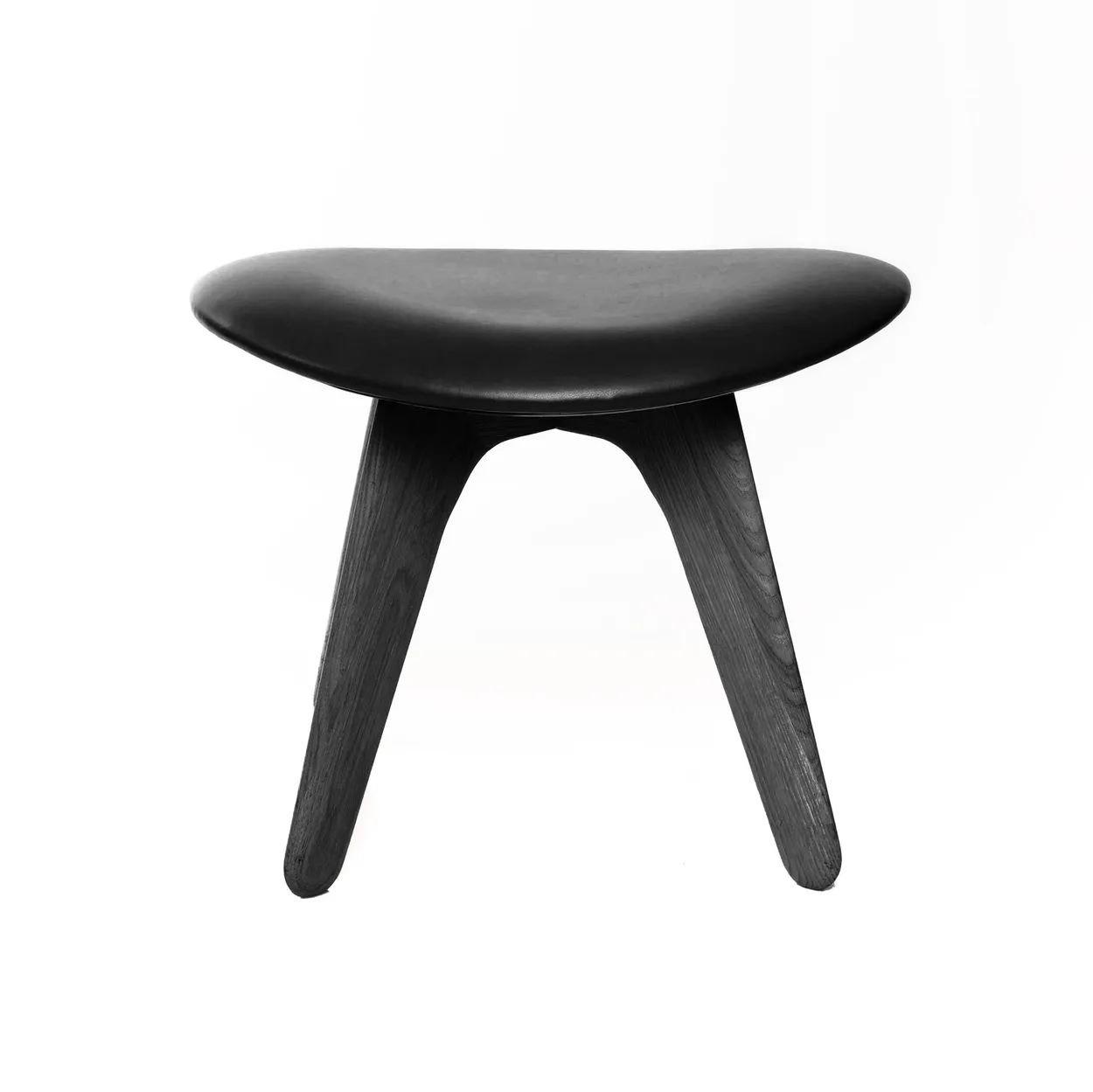 Tom Dixon Slab ottoman 45x55 cm Black ash-black leather