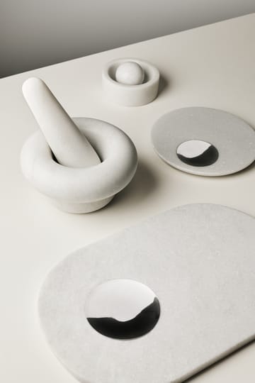 Stone mortar Ø20 cm - White marble - Tom Dixon