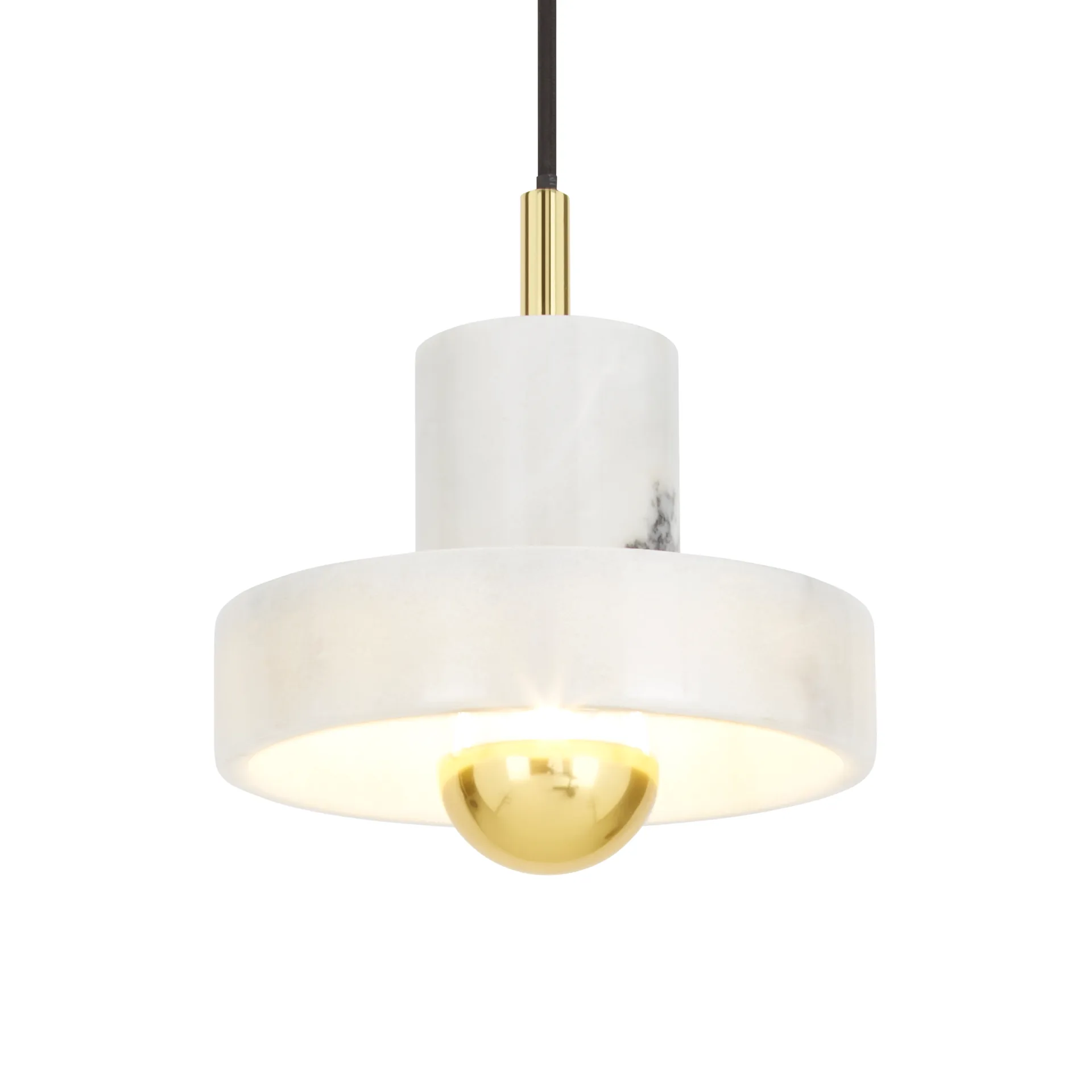 Stone pendant lamp, White marble Tom Dixon