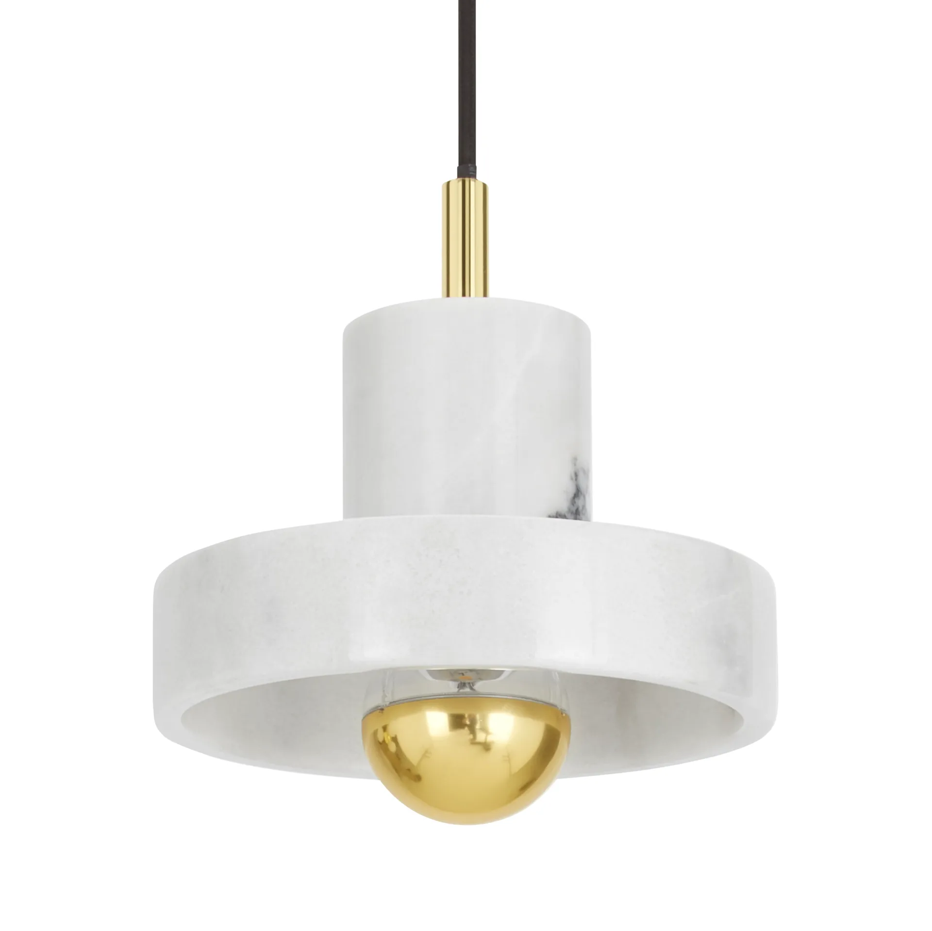 Stone pendant lamp, White marble Tom Dixon