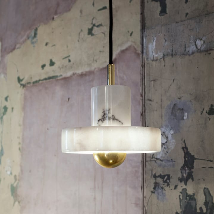 Stone pendant lamp - White marble - Tom Dixon