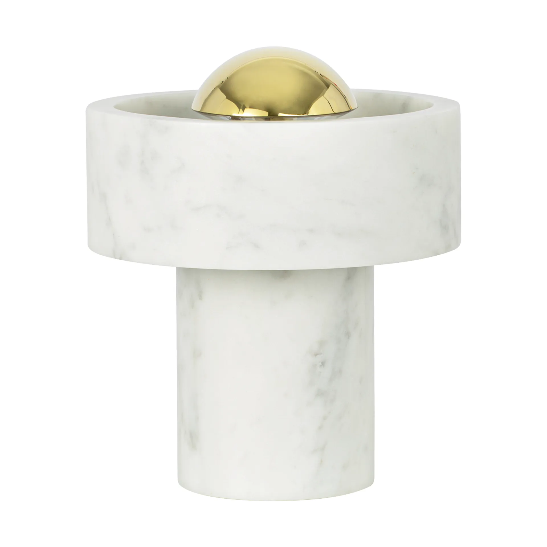 Stone Portable LED table lamp 28 cm, Marble-gold Tom Dixon
