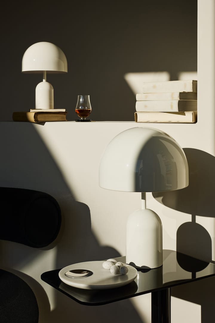 Stone serving tray Ø22 cm, White marble-silver Tom Dixon