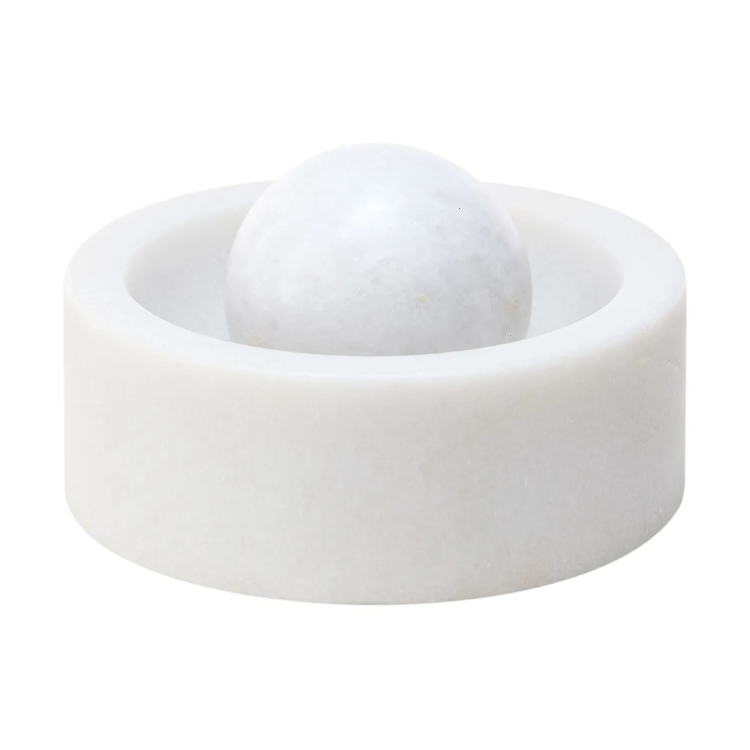 Stone spice grinder Ø12 cm, White marble Tom Dixon