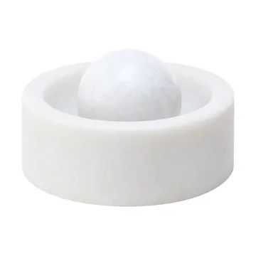 Stone spice grinder Ø12 cm - White marble - Tom Dixon