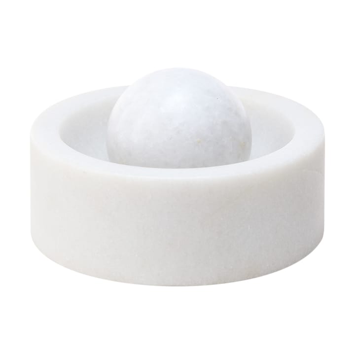 Stone spice grinder Ø12 cm - White marble - Tom Dixon