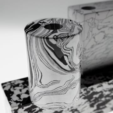 Swirl candle holder large - Black-white - Tom Dixon