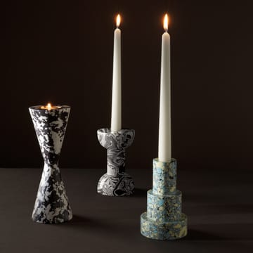 Swirl Dumbbell candle holder - Black-white - Tom Dixon