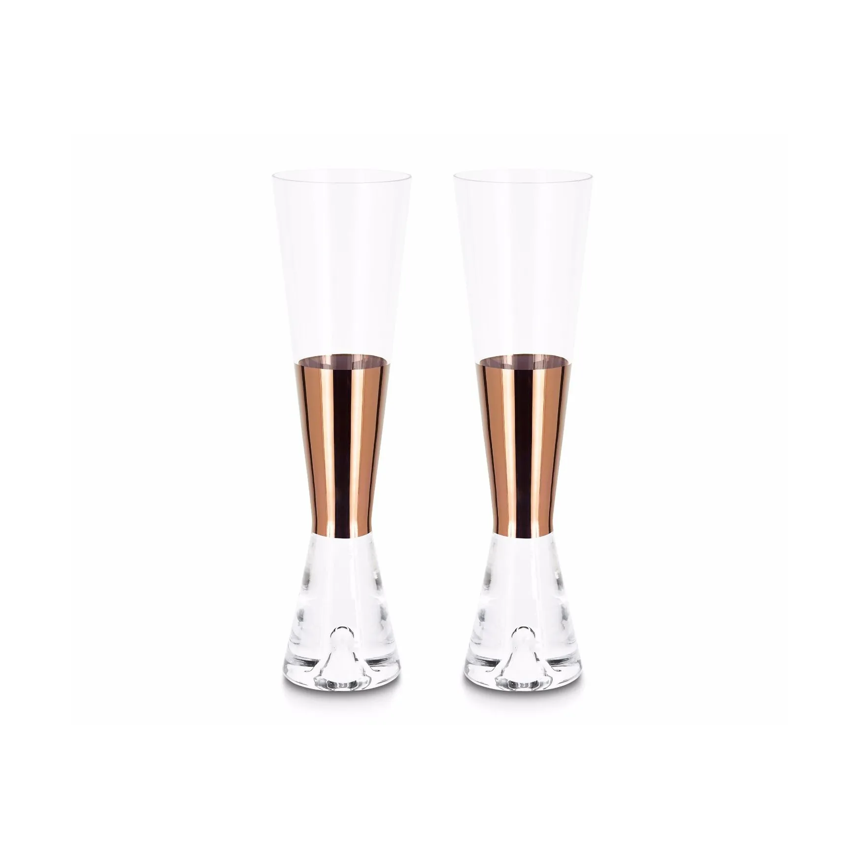 Tank champagne glass 2-pack, Copper Tom Dixon