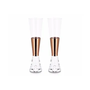 Tank champagne glass 2-pack - Copper - Tom Dixon