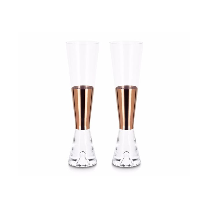Tank champagne glass 2-pack - Copper - Tom Dixon