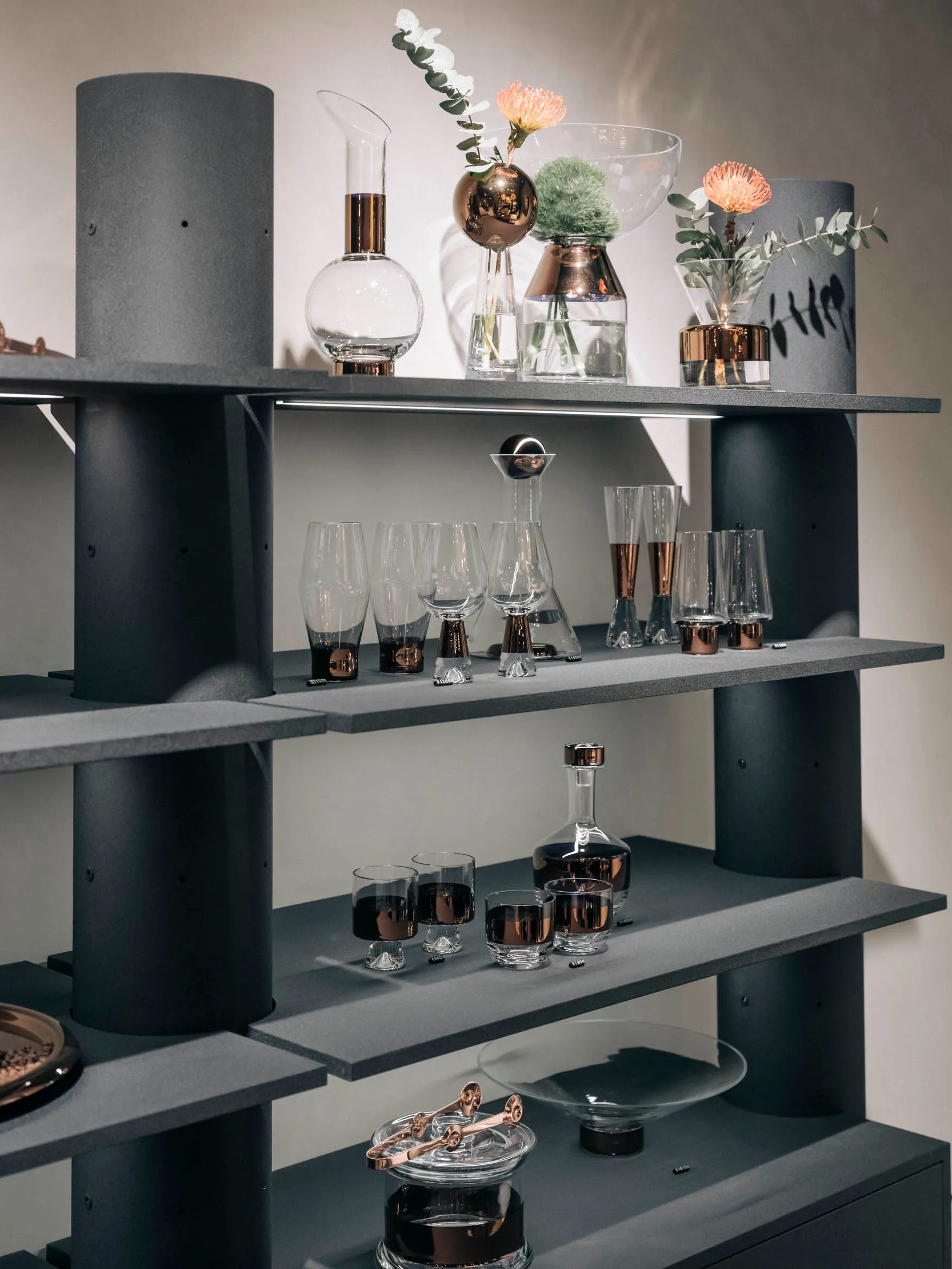 Tank champagne glass 2-pack, Copper Tom Dixon