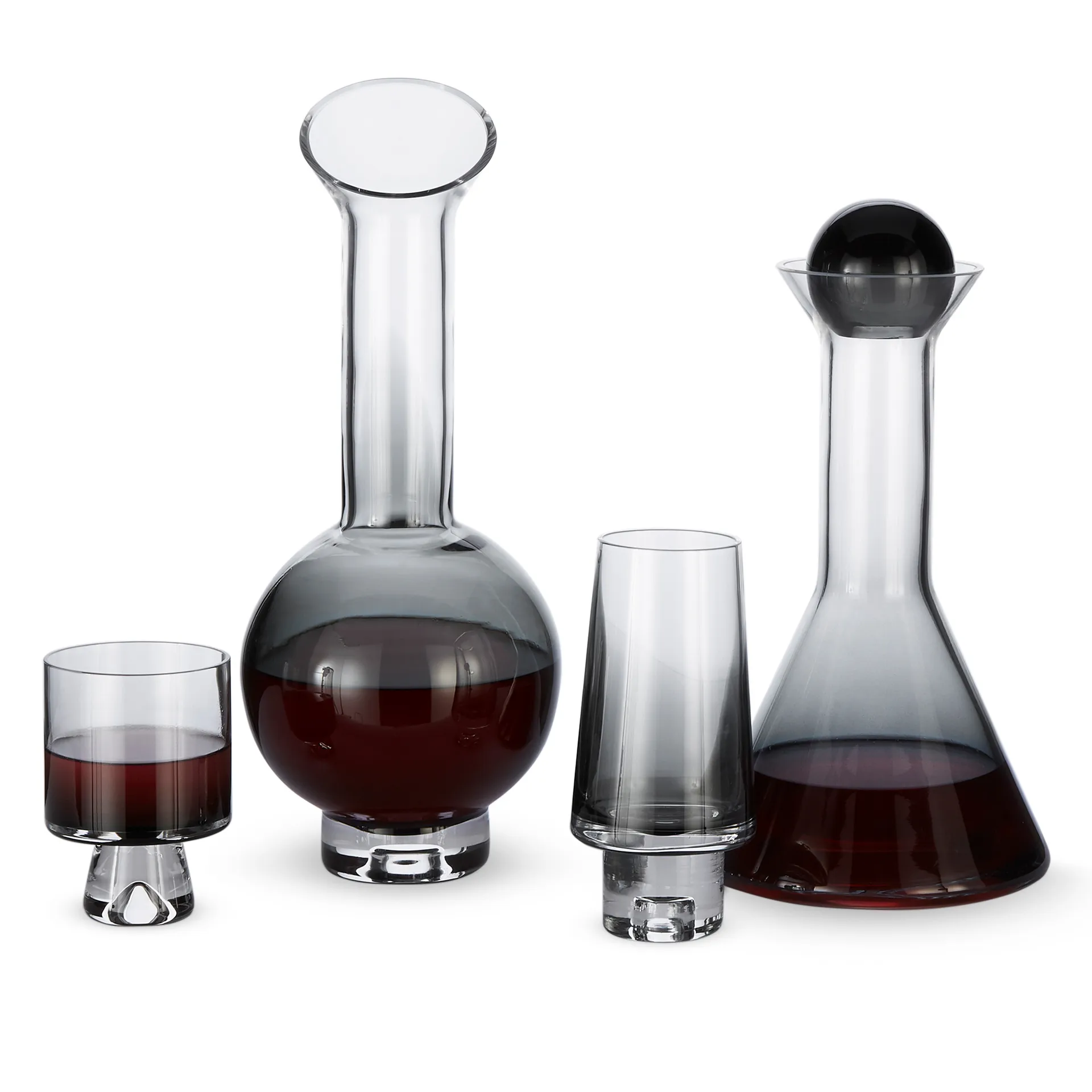 Tank drinking glass high 2-pack, black Tom Dixon