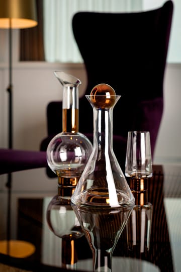 Tank High Ball drinking glass 38 cl 2-pack - Clear-copper - Tom Dixon