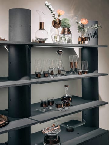 Tank High Ball drinking glass 38 cl 2-pack - Clear-copper - Tom Dixon