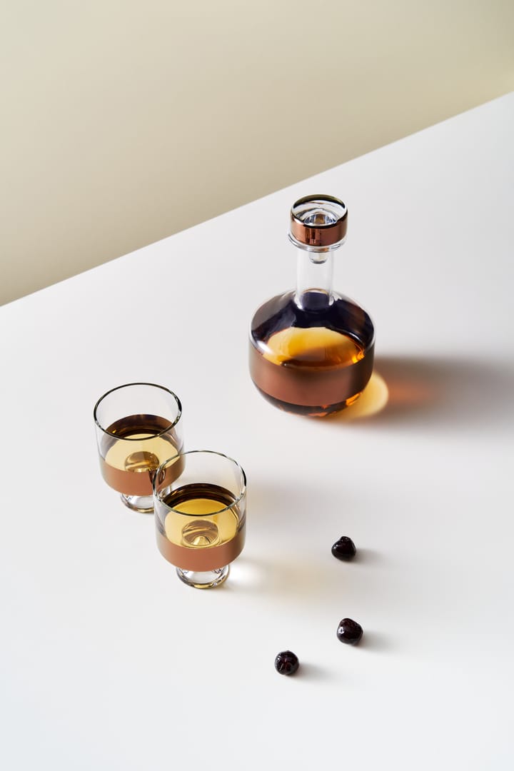Tank Low Ball drinking glass 24 cl 2-pack, Clear-copper Tom Dixon