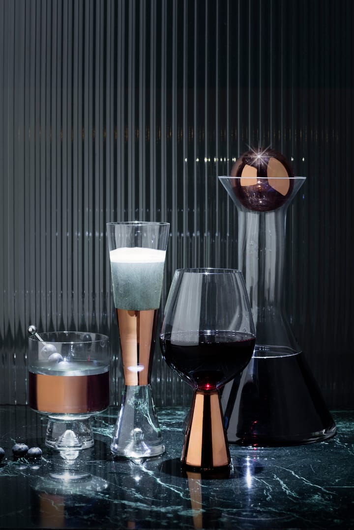 Tank Low Ball drinking glass 24 cl 2-pack, Clear-copper Tom Dixon